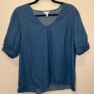 Draper James Women's Blue Denim Top